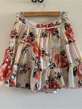 Kimchi Blue Women’s Medium Floral Tiered Skirt Boho Cottagecore 100% Cotton